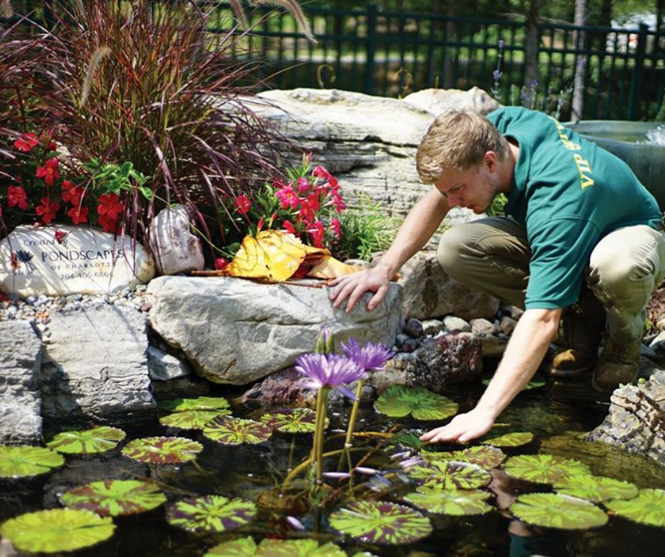 Bradley Blocksom VIP pond service on a pond in Charlotte, North Carolina