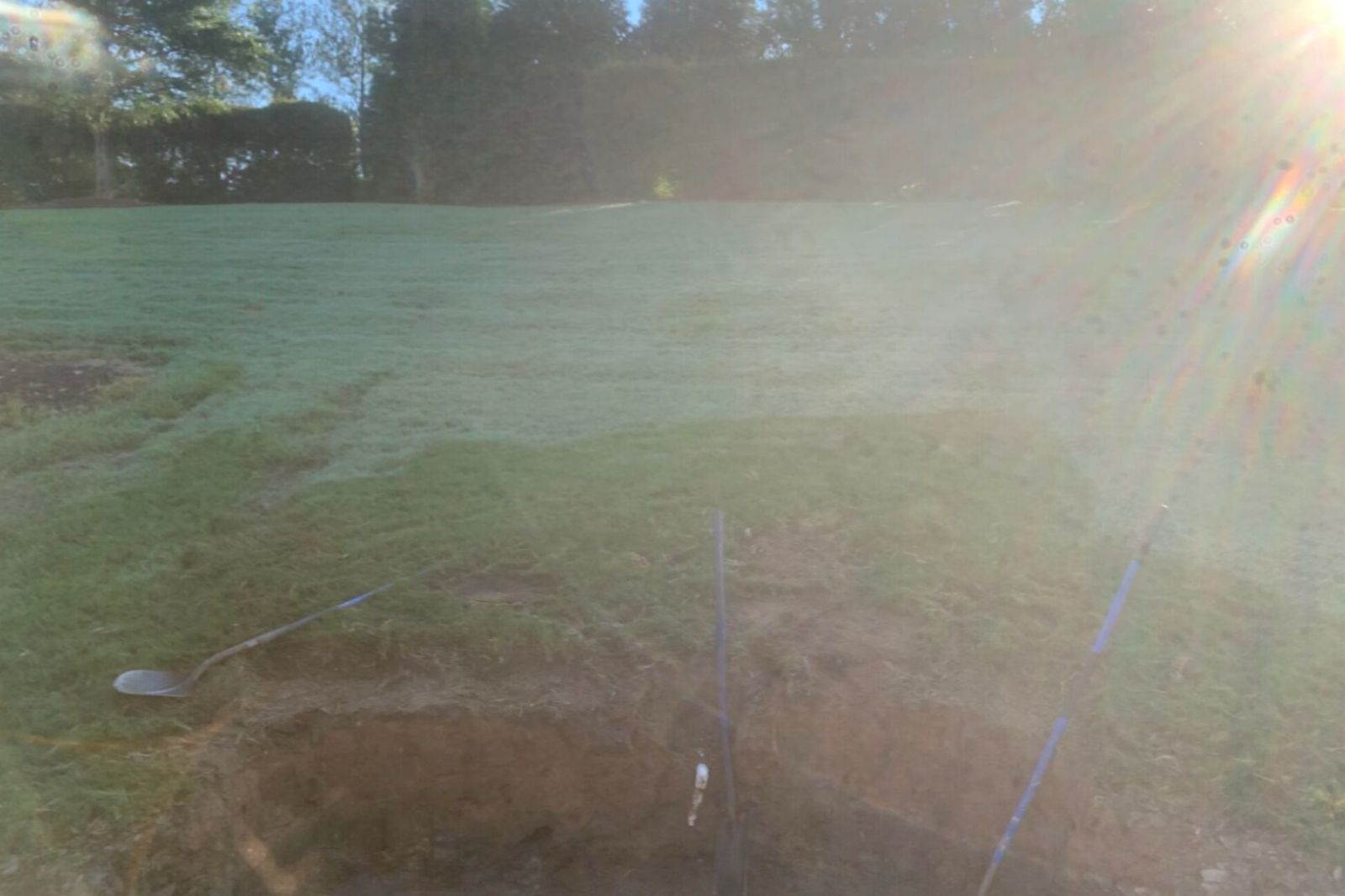 Before photo of water feature project