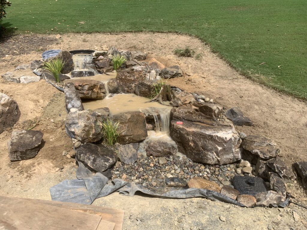 Building A Pondless Waterfall in Charlotte, NC