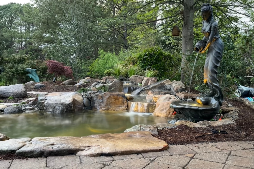Backyard koi Pond in Marvin, NC