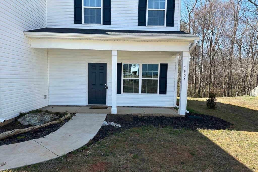 Backyard before pond construction by Pondscapes of Charlotte, preparing site for custom koi pond installation in Wesley Chapel, NC