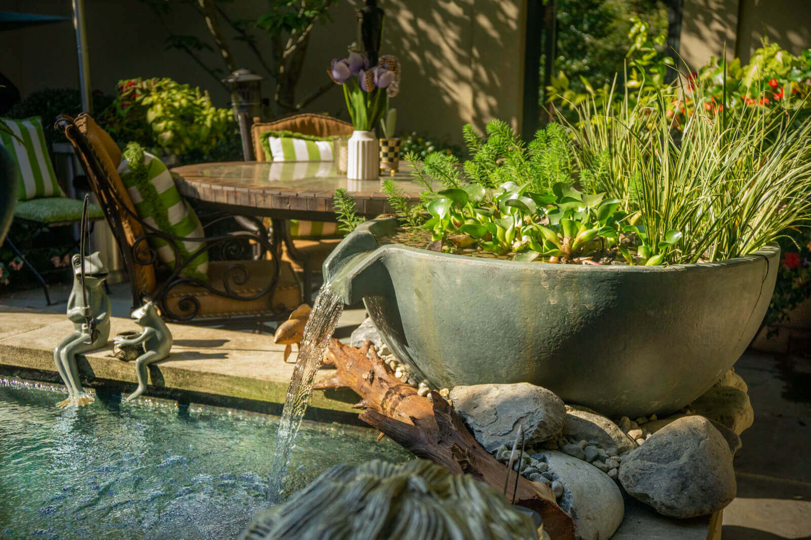 Aquascape Spillway Bowl filter add to luxury South Park koi pond