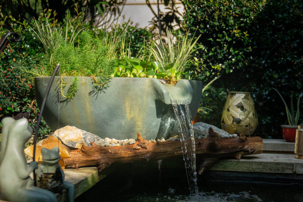 After shot of spillway bowl installation