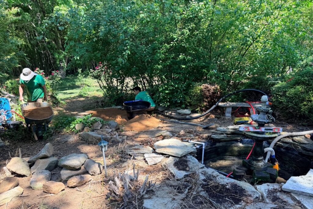 Pond construction in Mooresville