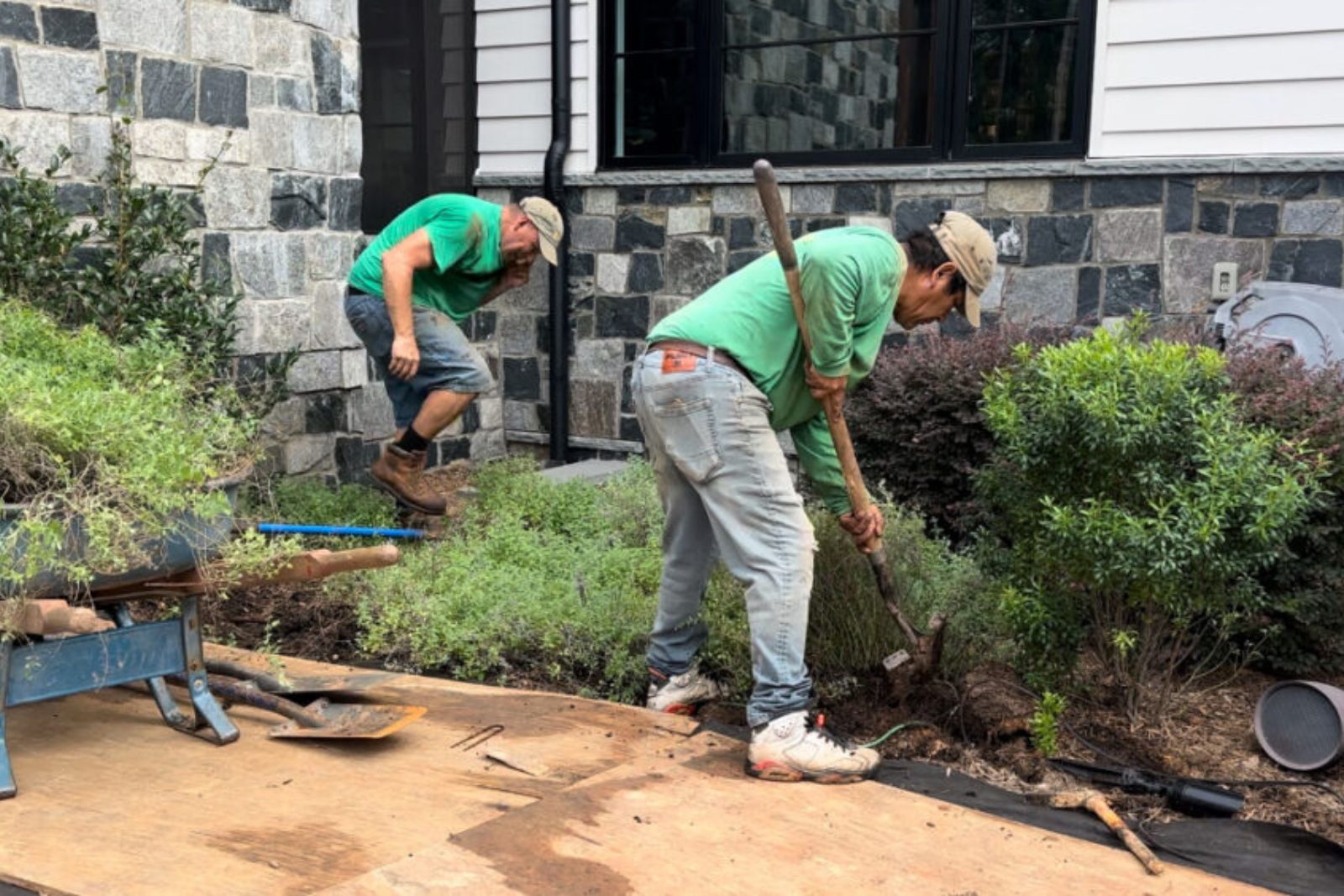 Working on the excavation