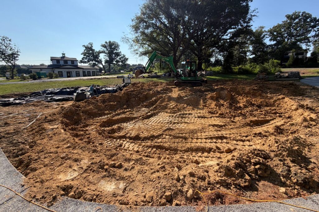 Future area for new water feature in Marvin, NC.