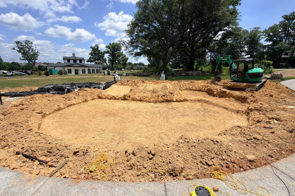 Houston Ross Park new water feature starting at Marvin Village Hall, Marvin, NC.