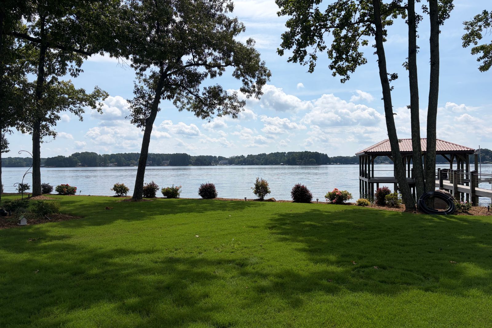 before photo of Lake Norman pond project