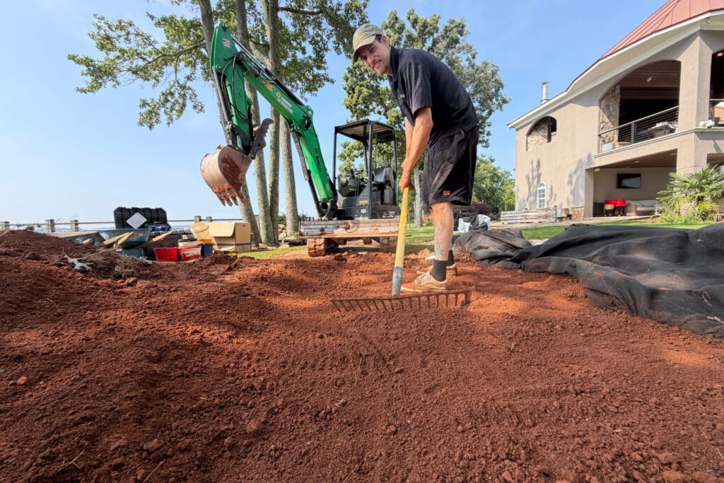 braeden branch raking dirt